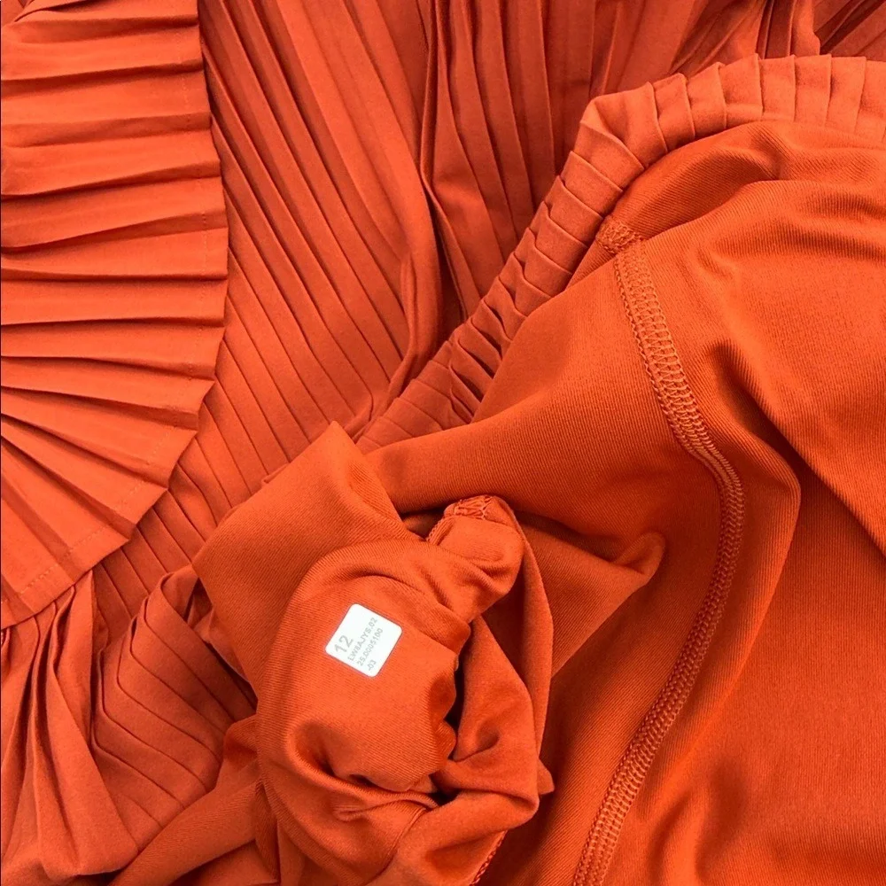 Lululemon Varsity High-Rise Pleated Tennis Skirt Autumn Rust orange size 12 NWT - Picture 8 of 8